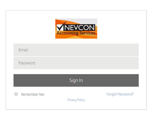 Nevcon Accounting client portal login